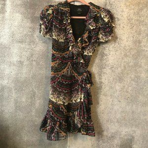 JILL Jill Stuart Womens 4 Ruffle Wrap Blac…